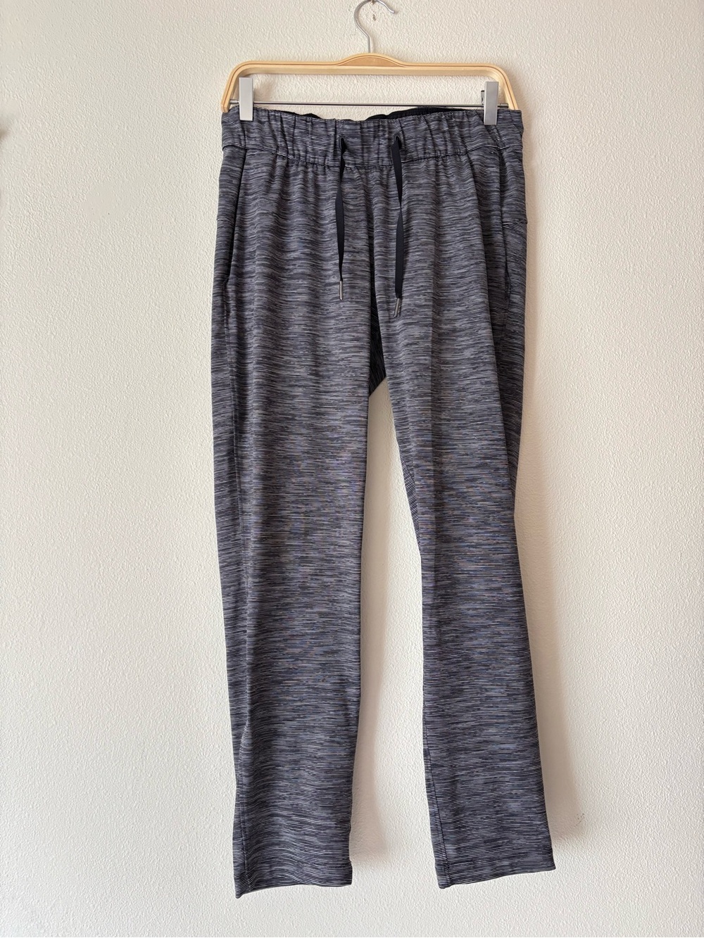 lululemon athletica Gray Marled Drawstring Jogger Athleisure Track Pants Size e6